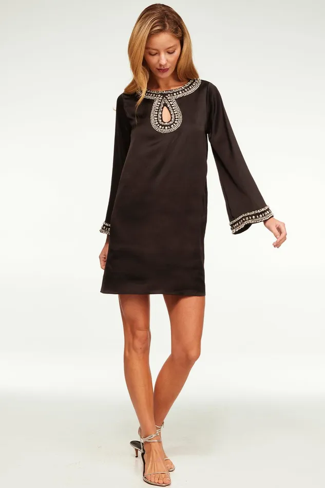 Women MISA Los Angeles Dresses IVY DRESS Ivory Satin
