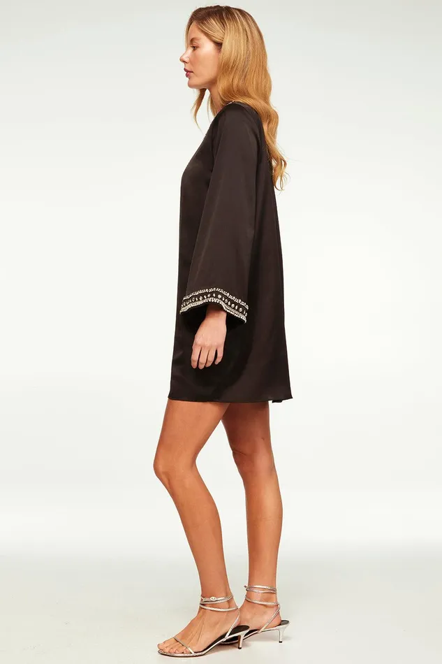 Women MISA Los Angeles Dresses IVY DRESS Ivory Satin
