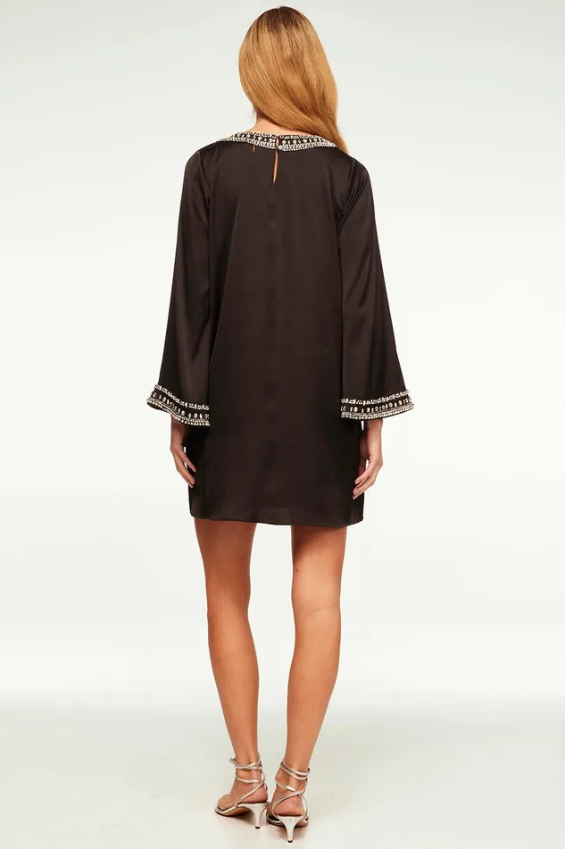 Women MISA Los Angeles Dresses IVY DRESS Ivory Satin