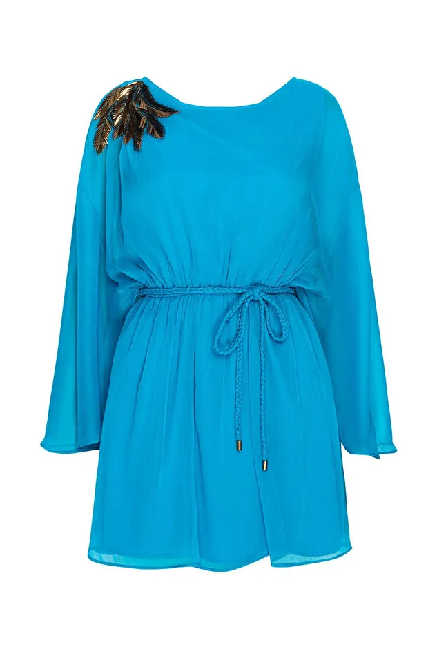 Women MISA Los Angeles Dresses KATANA DRESS Black Palm D039or