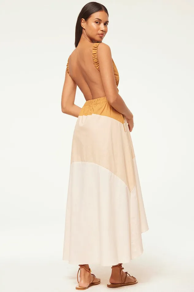 Women MISA Los Angeles Dresses NIA DRESS Stretch Poplin Mix