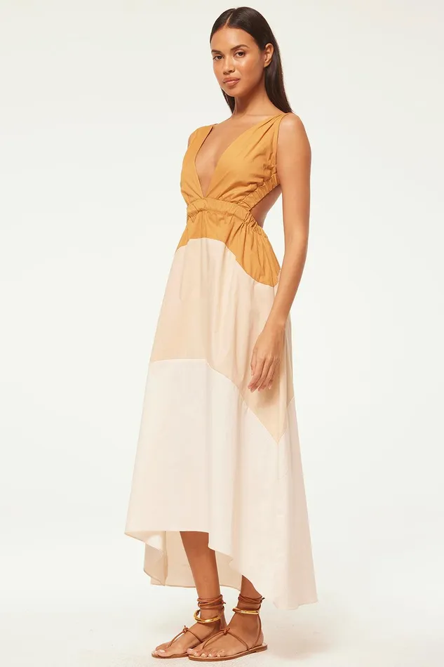 Women MISA Los Angeles Dresses NIA DRESS Stretch Poplin Mix