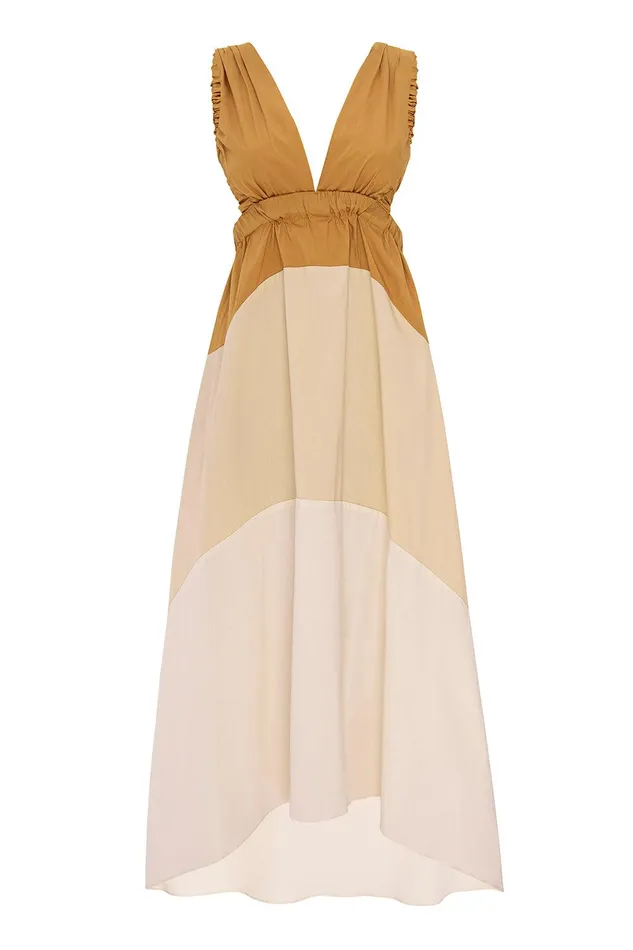 Women MISA Los Angeles Dresses NIA DRESS Stretch Poplin Mix