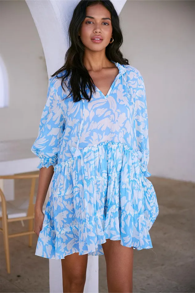 Women MISA Los Angeles Dresses NITA DRESS Patmos Sky
