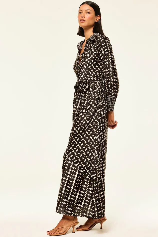 Women MISA Los Angeles Dresses STEVIE DRESS Go West Geo Mix