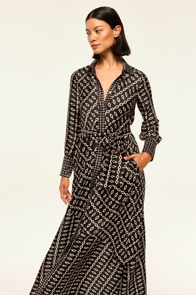 Women MISA Los Angeles Dresses STEVIE DRESS Go West Geo Mix