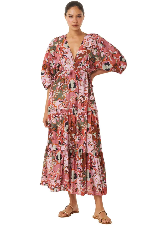 Women MISA Los Angeles Dresses YSA DRESS Resort Batik Cotton Rayon