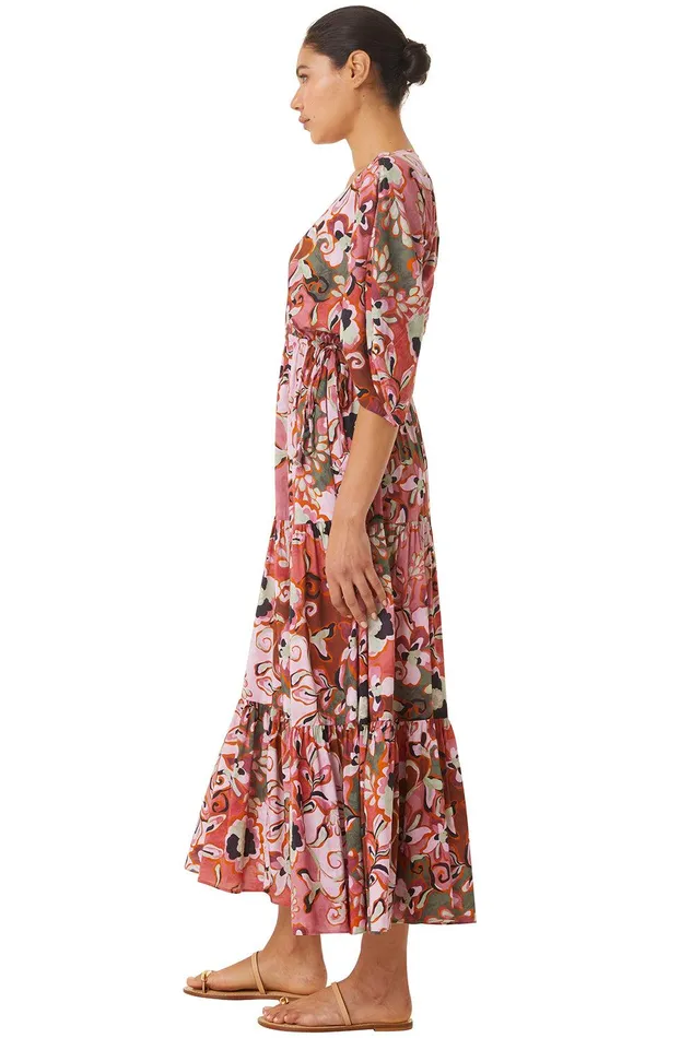 Women MISA Los Angeles Dresses YSA DRESS Resort Batik Cotton Rayon