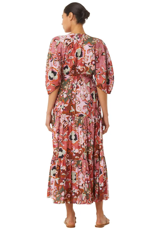 Women MISA Los Angeles Dresses YSA DRESS Resort Batik Cotton Rayon