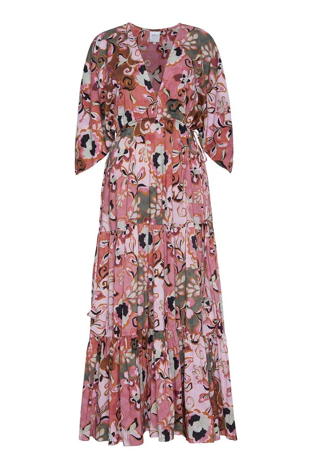 Women MISA Los Angeles Dresses YSA DRESS Resort Batik Cotton Rayon