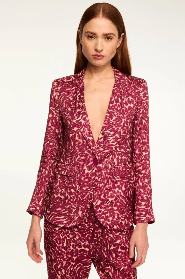 Women MISA Los Angeles Matching Sets CATROUX JACKET Fauna Abstract