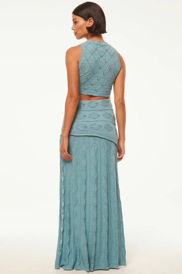 Women MISA Los Angeles Matching Sets DAHLIA TOP Blue