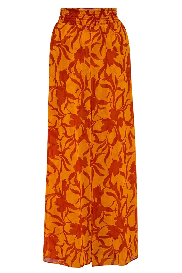 Women MISA Los Angeles Matching Sets FREDA PANT Atlas Floral Persimmon