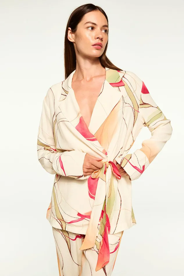 Women MISA Los Angeles Matching Sets FREJA TOP Divine Marble Crepe
