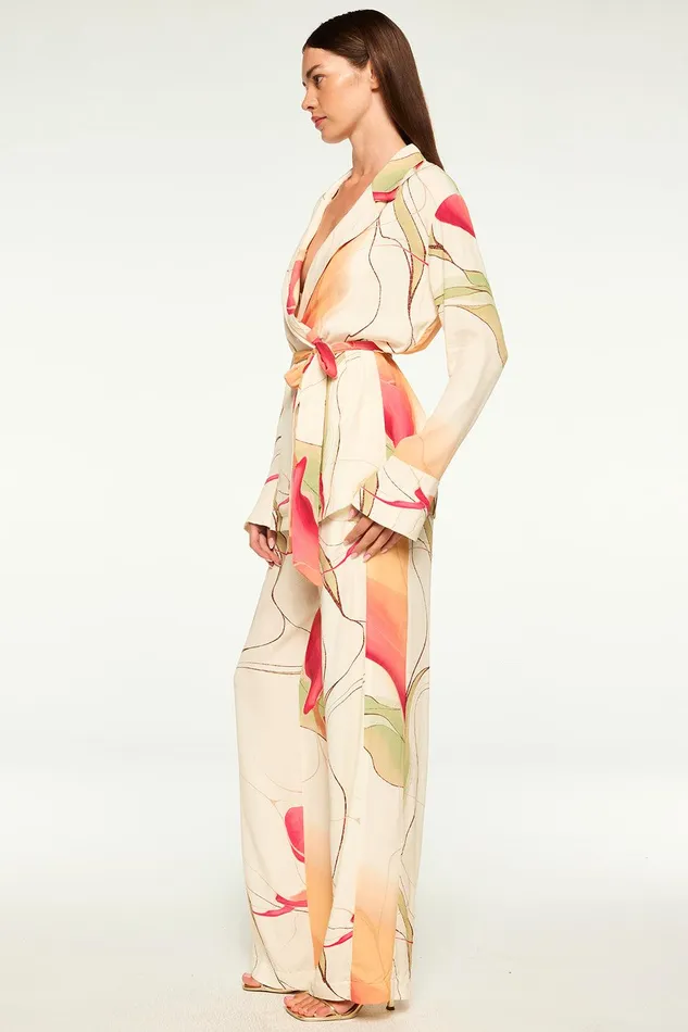 Women MISA Los Angeles Matching Sets FREJA TOP Divine Marble Crepe
