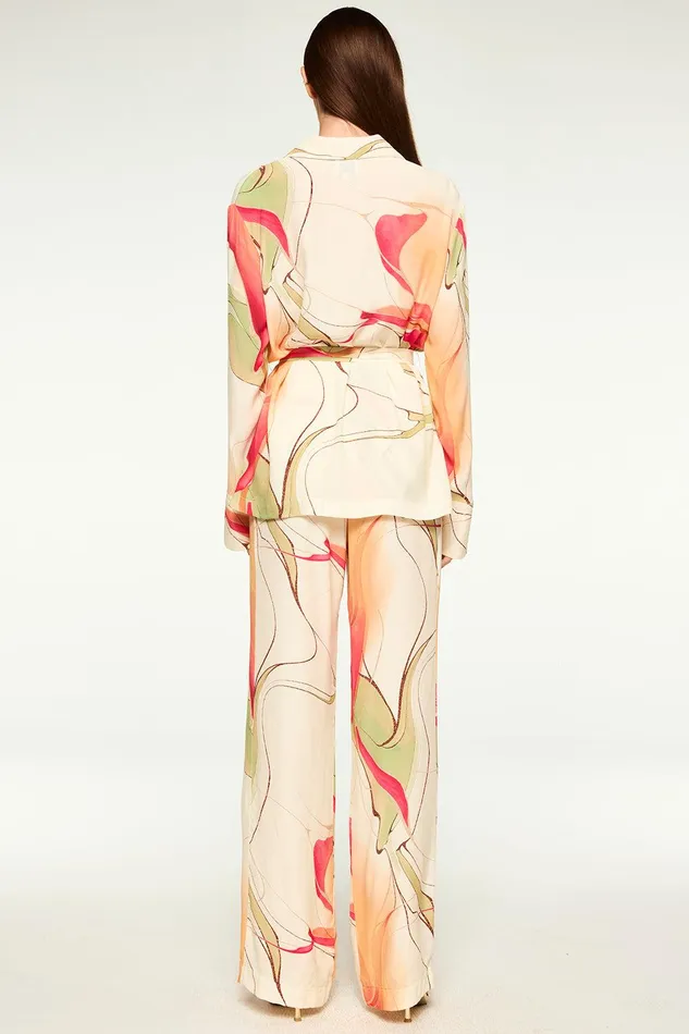 Women MISA Los Angeles Matching Sets FREJA TOP Divine Marble Crepe