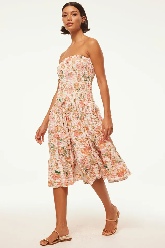 Women MISA Los Angeles Matching Sets LOLA CONVERTIBLE Persimmon Crinkle