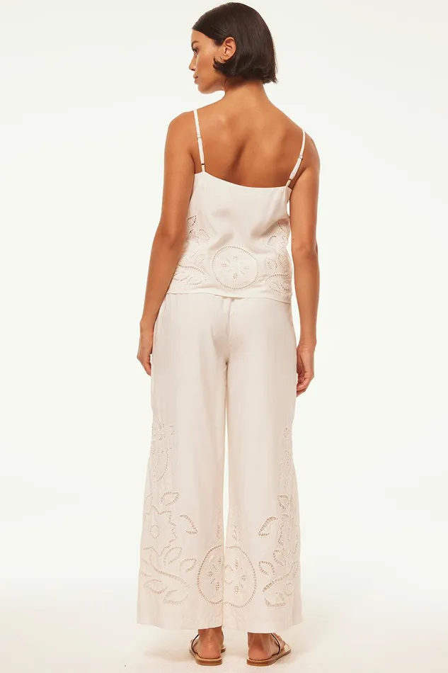 Women MISA Los Angeles Matching Sets MARCELA TOP Pink Eyelet