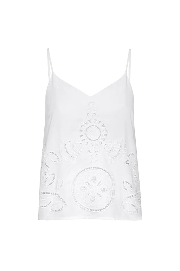 Women MISA Los Angeles Matching Sets MARCELA TOP Pink Eyelet