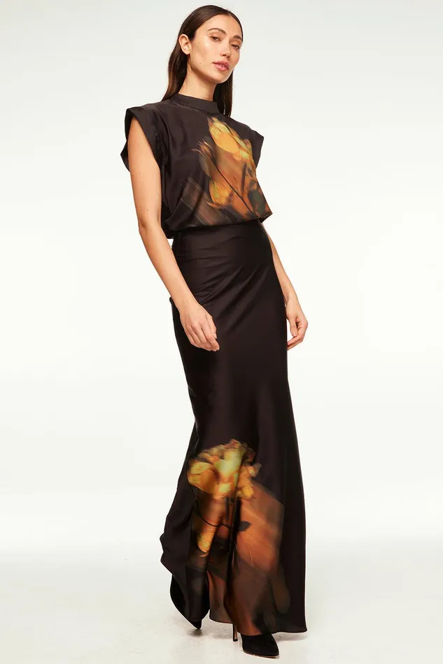 Women MISA Los Angeles Matching Sets SIERRA SKIRT Midnight Orchid