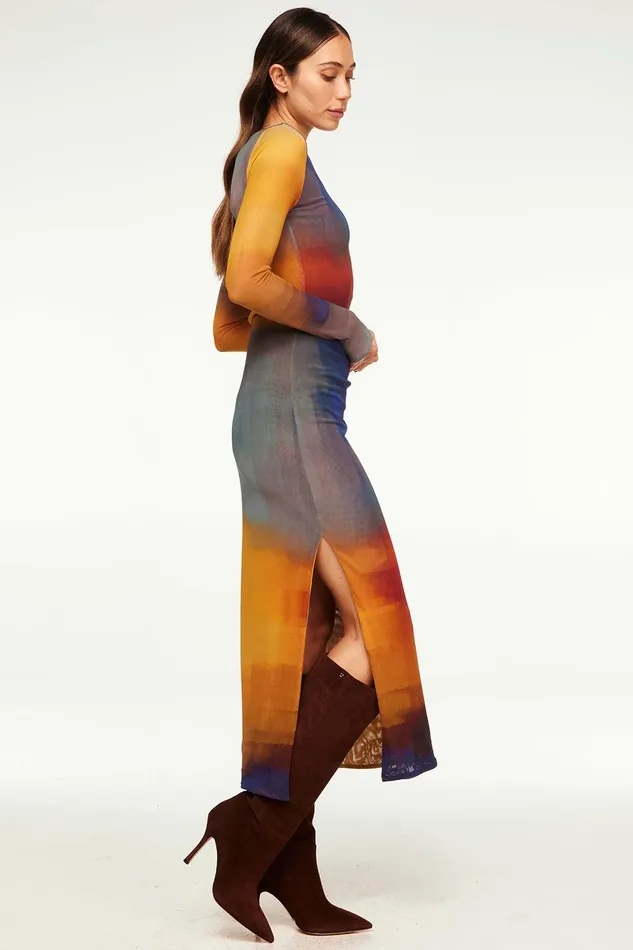 Women MISA Los Angeles Skirts and Shorts AISHA SKIRT Digital Ombre