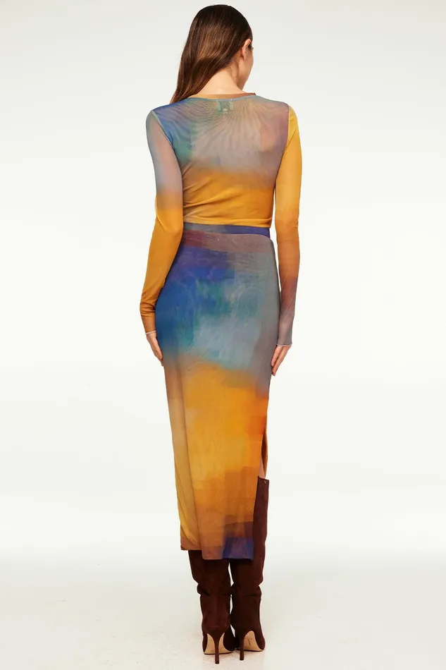 Women MISA Los Angeles Skirts and Shorts AISHA SKIRT Digital Ombre