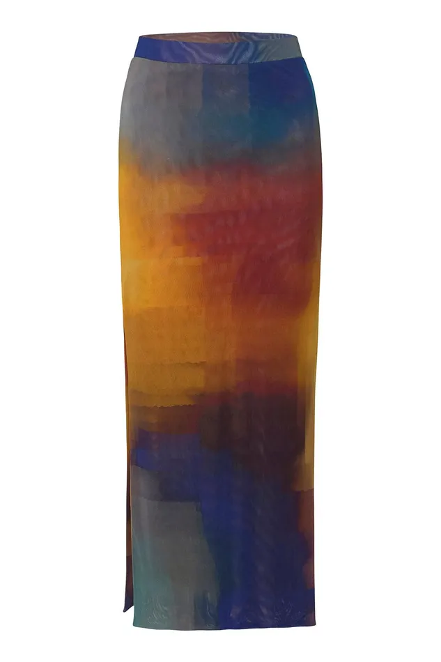 Women MISA Los Angeles Skirts and Shorts AISHA SKIRT Digital Ombre