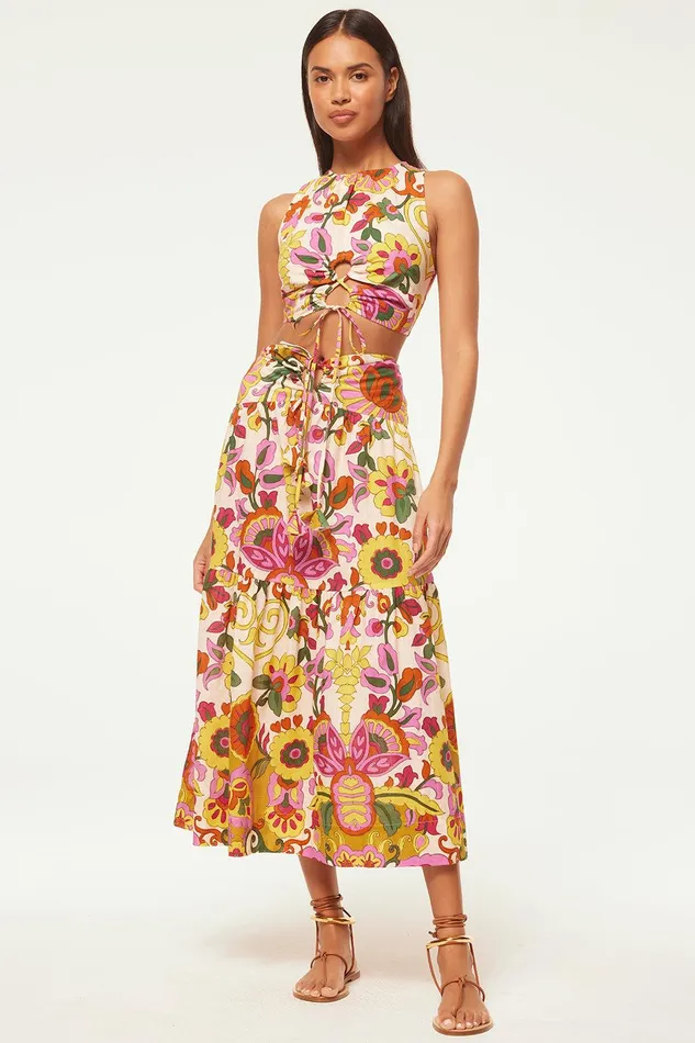 Women MISA Los Angeles Skirts and Shorts ELLEN SKIRT Floral Corsica Multi