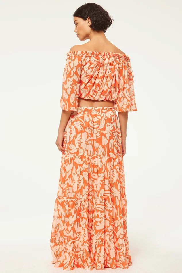 Women MISA Los Angeles Tops EVA TOP Patmos Tangerine