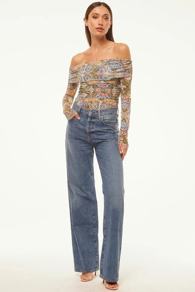 Women MISA Los Angeles Tops ORELLA BODYSUIT Dolce Vita Kaleidoscope