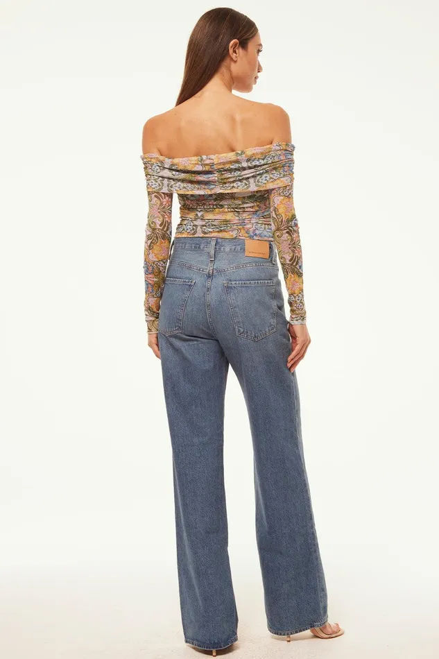Women MISA Los Angeles Tops ORELLA BODYSUIT Dolce Vita Kaleidoscope