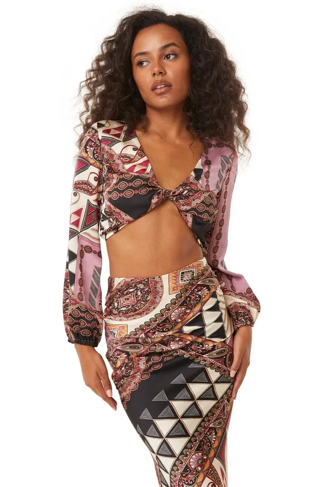Women MISA Los Angeles Tops VALA TOP Leonardo Patchwork