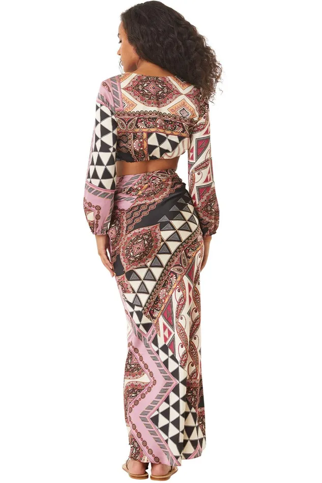 Women MISA Los Angeles Tops VALA TOP Leonardo Patchwork