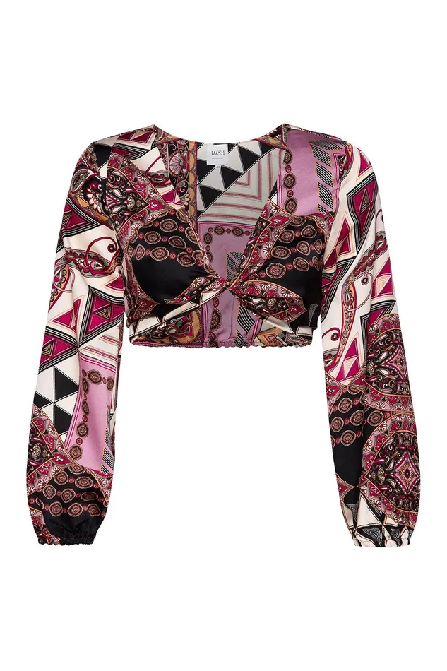 Women MISA Los Angeles Tops VALA TOP Leonardo Patchwork