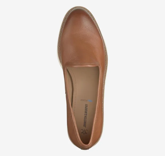Women Mitzi Venetian Cognac Calfskin JohnstonandMurphy Mules and Loafers Women Mitzi Venetian Cognac Calfskin JohnstonandMurphy Mules and Loafers