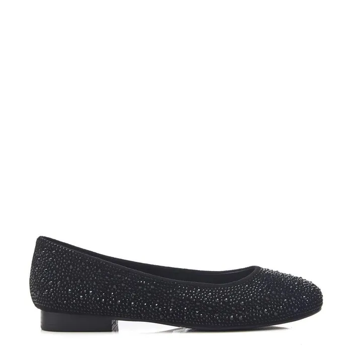 Women Moda In Pelle Casual Shoes Hera Jet Black Alcantara