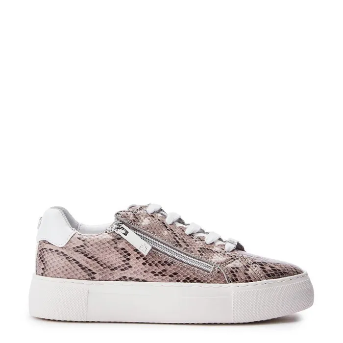 Women Moda In Pelle Casual Trainers Balize Natural Snake Leather