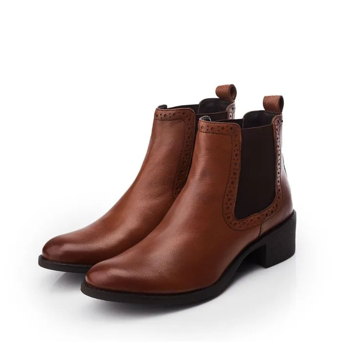 Women Moda In Pelle Chelsea Boots Millia Tan Leather