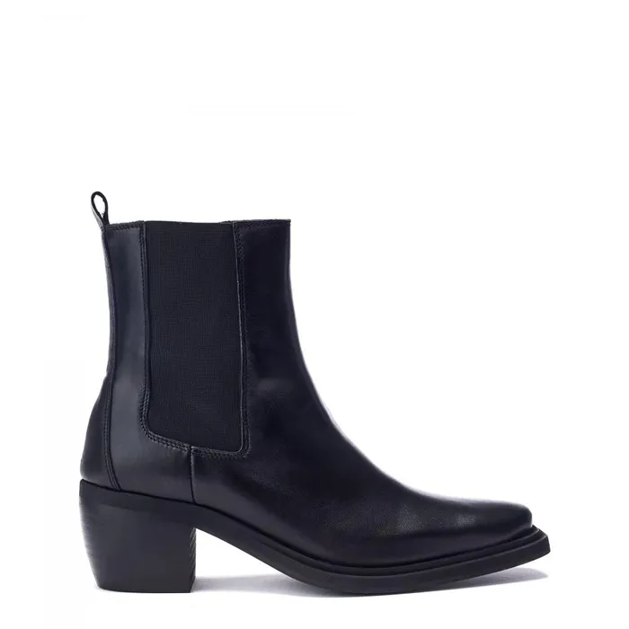 Women Moda In Pelle Chelsea Boots Ontel Black Leather