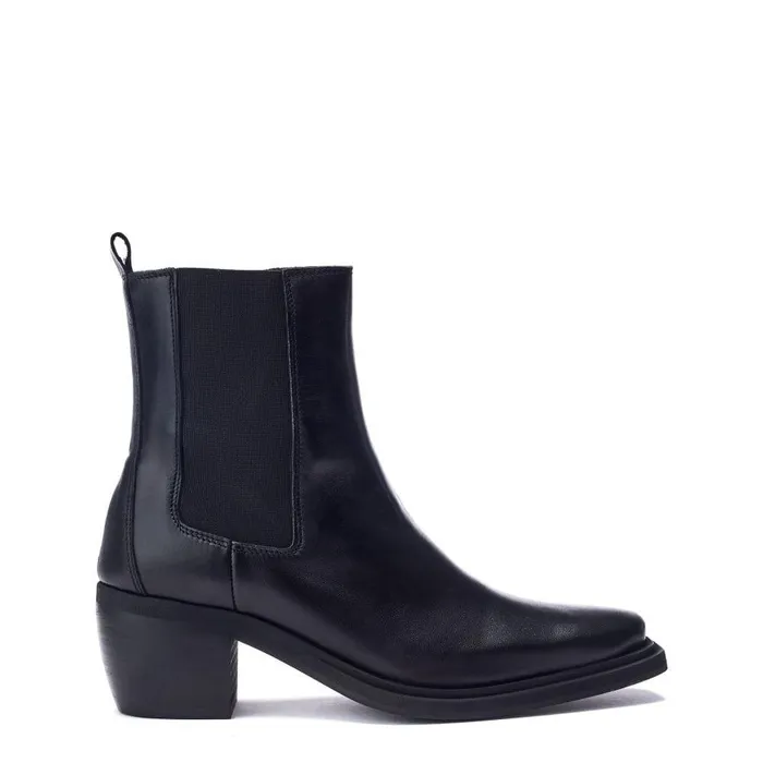 Women Moda In Pelle Chelsea Boots Ontel Black Leather