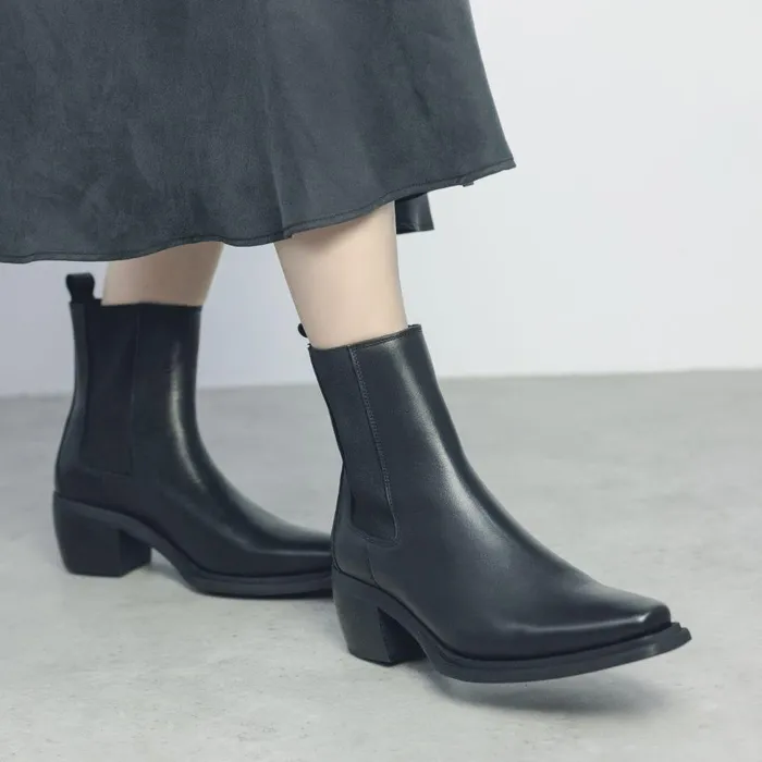 Women Moda In Pelle Chelsea Boots Ontel Black Leather