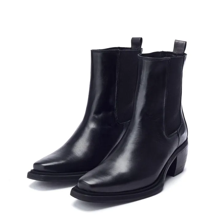 Women Moda In Pelle Chelsea Boots Ontel Black Leather