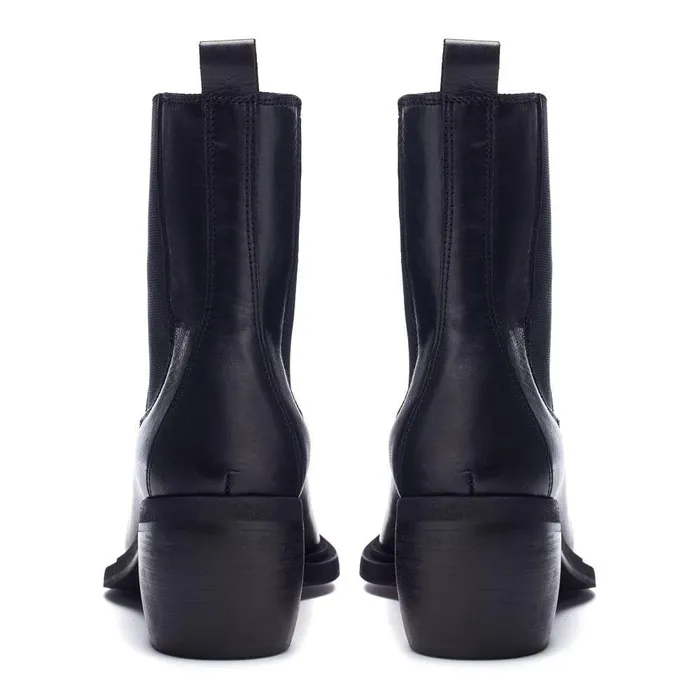 Women Moda In Pelle Chelsea Boots Ontel Black Leather
