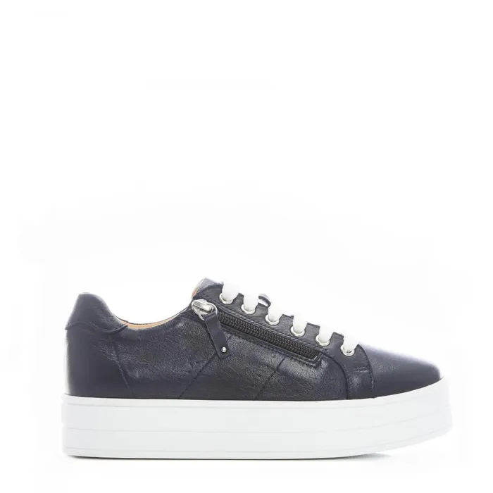 Women Moda In Pelle Chunky Trainers Bsoleful BGlazie Navy Leather