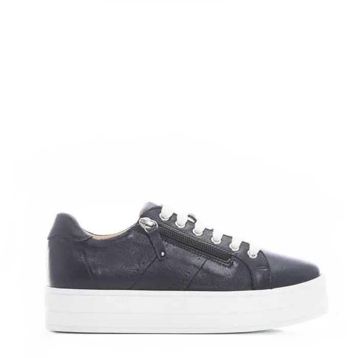 Women Moda In Pelle Chunky Trainers Bsoleful BGlazie Navy Leather