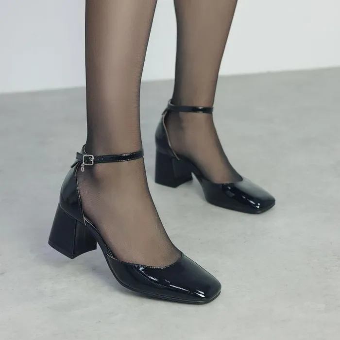 Women Moda In Pelle Court Shoes Dalziah Black Patent Leather