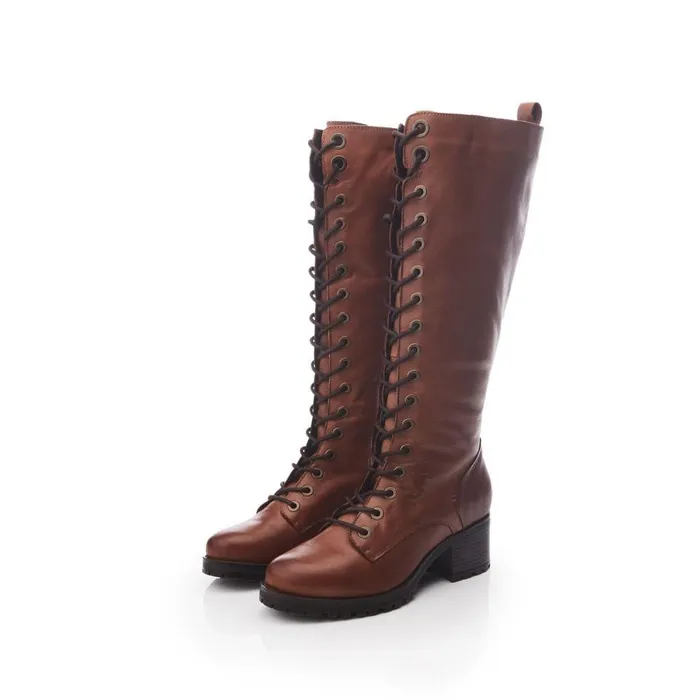 Women Moda In Pelle Knee High Boots Halina Tan Leather Women Moda In Pelle Knee High Boots Halina Tan Leather