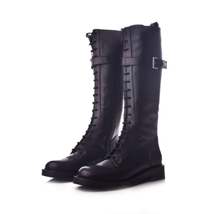 Women Moda In Pelle Riding And Flat Boots Shoon Sh Avila Black Leather Women Moda In Pelle Riding And Flat Boots Shoon Sh Avila Black Leather