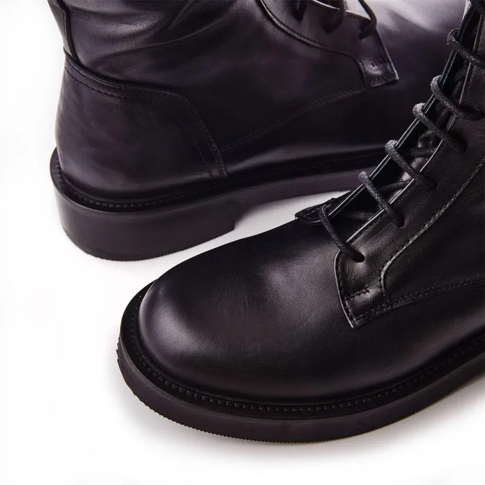 Women Moda In Pelle Riding And Flat Boots Shoon Sh Avila Black Leather Women Moda In Pelle Riding And Flat Boots Shoon Sh Avila Black Leather