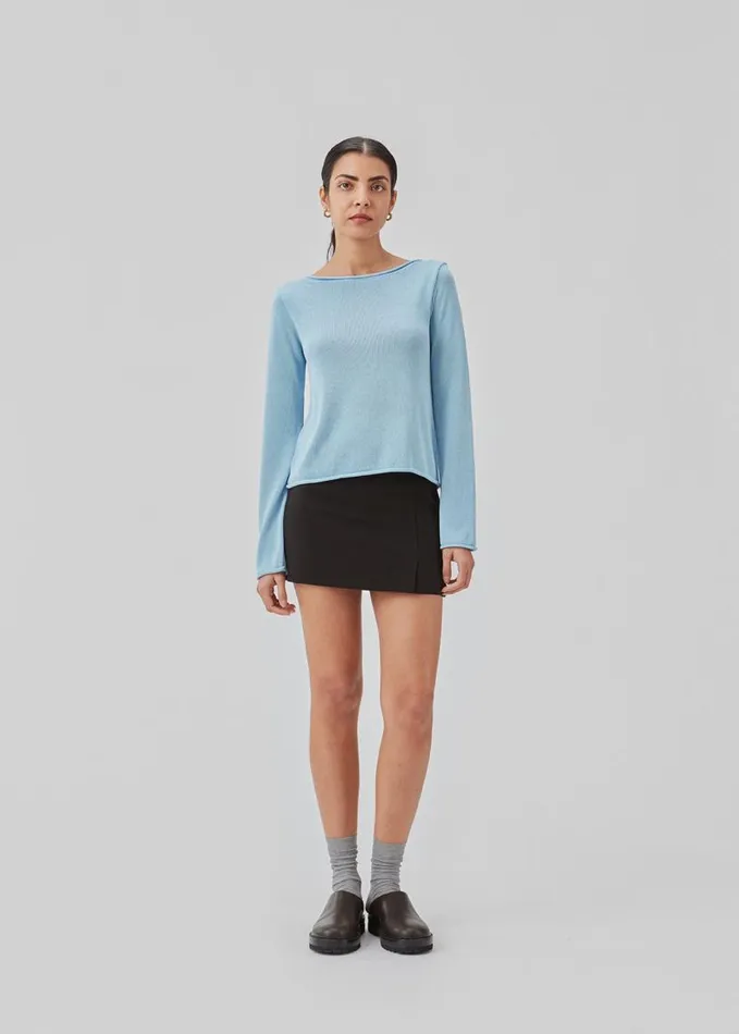 Women Modstrm Blouses and Knitwear JosefineMD Knit Top Baby Blue Women Modstrm Blouses and Knitwear JosefineMD Knit Top Baby Blue
